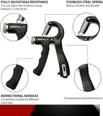 Adjustable Hand Grip Power Exerciser Forearm Wrist Strengthener Gripper With Counter