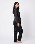Sajiero Silk PJ Set - Silk Lounge - Black