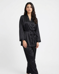 Sajiero Silk PJ Set - Silk Lounge - Black