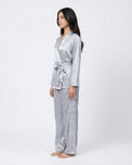 Sajiero Silk PJ Set - Silk Lounge - Silver