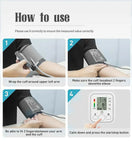 Digital Blood Pressure Monitor Fully Automatic Upper Arm BP Machine With Heart Rate Monitor