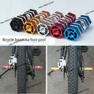 Durable Aluminum Alloy BICYCLE Foot PIN - Non-Slip Front & Rear Axle Footrests