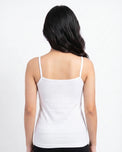 Sajiero Soft Cotton Basic Camisole - White
