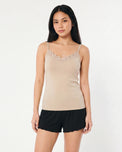 Sajiero Soft Cotton Camisole - Daisy - Skin