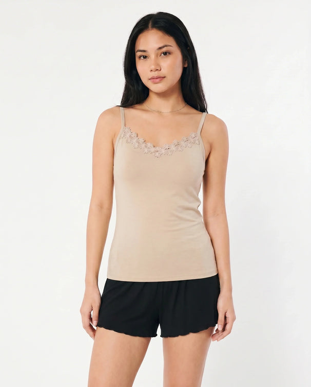 Sajiero Soft Cotton Camisole - Daisy - Skin