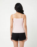 Sajiero Soft Cotton Camisole - Thin Strap - Pink