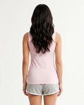 Sajiero Soft Cotton Camisole - Wide Strap - Pink