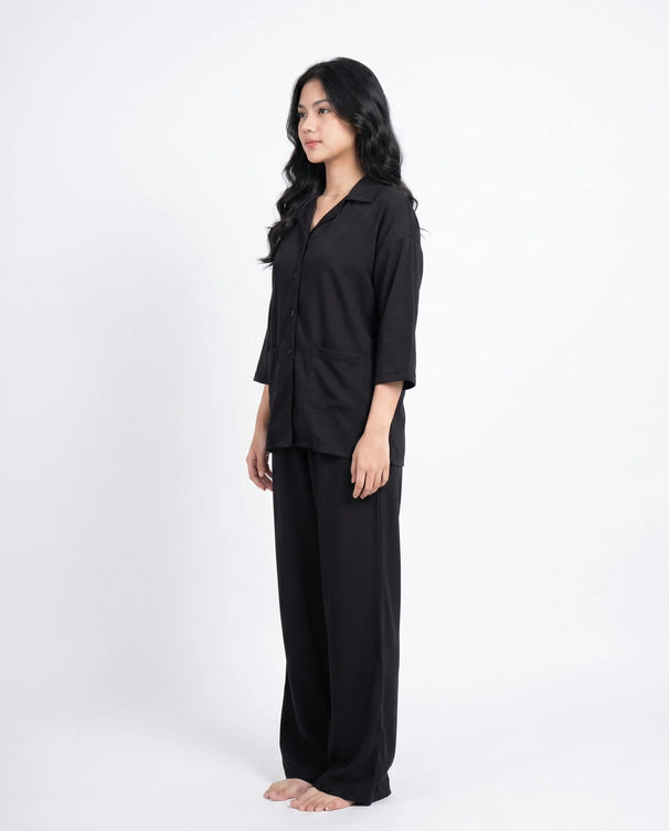 Sajiero Summer Loungewear Set - Softco - Black
