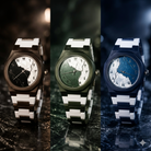 PACK OF 3 PCS Original Arabic Aura Waterproof Wrist Watch: Trending Matte Finish Luxury Timepiece for Men & Boys special Premium Arabic Aura Watch 2026 watch: Luxury Minimalist Design with Butterfly Clasp & Fiber Chain for Men