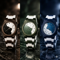 PACK OF 3 PCS Original Arabic Aura Waterproof Wrist Watch: Trending Matte Finish Luxury Timepiece for Men & Boys special Premium Arabic Aura Watch 2026 watch: Luxury Minimalist Design with Butterfly Clasp & Fiber Chain for Men