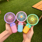 Mini Flower Portable Handheld Fan – USB Rechargeable Cooling Desktop Fan
