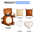 Teddy Bear Foil Balloon & Foil Balloon Wall Decoration Set