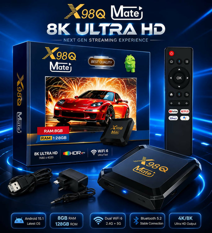 X98Q Mate Android TV Box 8GB/128GB 8K