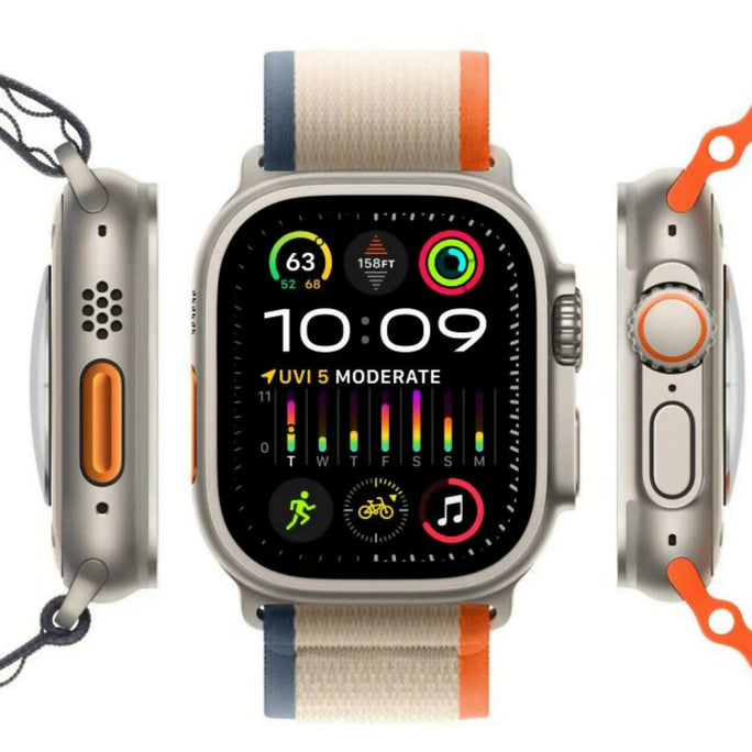 "GUS-04 Smart Watch ULTRA 3 Original AMOLED Display - 7-in-1 Combo Pack with 7 Premium Straps | All-in-One Smartwatch for iOS & Android"