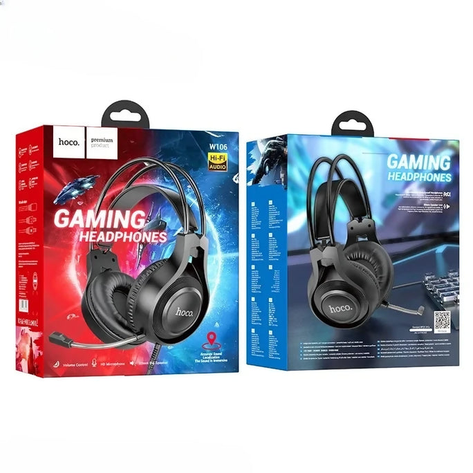 HOCO W106 Tiger 50mm Wired Gaming Headset with HD Mic