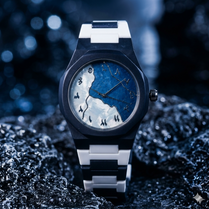 Original BLUE WHITE Arabic Aura Waterproof Wrist Watch: Trending Matte Finish Luxury Timepiece for Men & Boys special Premium Arabic Aura Watch 2026 watch: Luxury Minimalist Design with Butterfly Clasp & Fiber Chain for Men