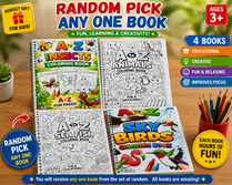 A to Z Kids Coloring Book – Random Pick Any One Book | Insects, Animals, Sea Fish & Sky Birds Coloring Book | Fun & Educational Activity Book for Kids Ages 3+ | Creative Learning, Drawing & Coloring Fun | Perfect Gift for Boys & Girls