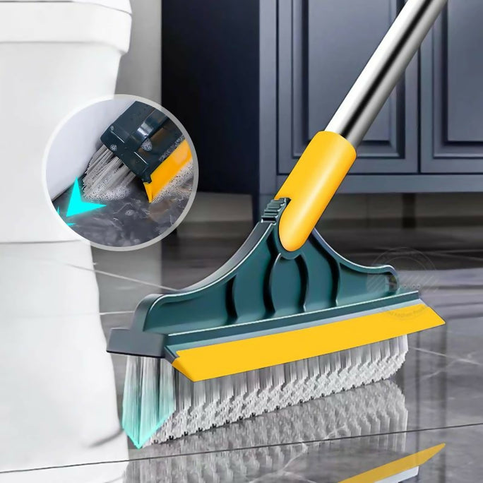 Floor Scrub Brush 2 In 1 Cleaning Brush Long Handle Removable Wiper Magic Broom Brush