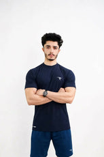 AUH Precision Mock-Neck-Blue