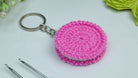 Crochet cute Cookie Oreo circle biscuit pattern fashion handmade Keychain