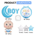 Blue Baby Shower Foil Balloon Decoration Set