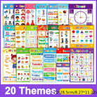 20 Educational Posters for Youngsters - Laminated Learning Charts for Kids, ABC Alphabet Posters, Preschool Homeschool Materials, Pre-K Classroom Wall Decorations