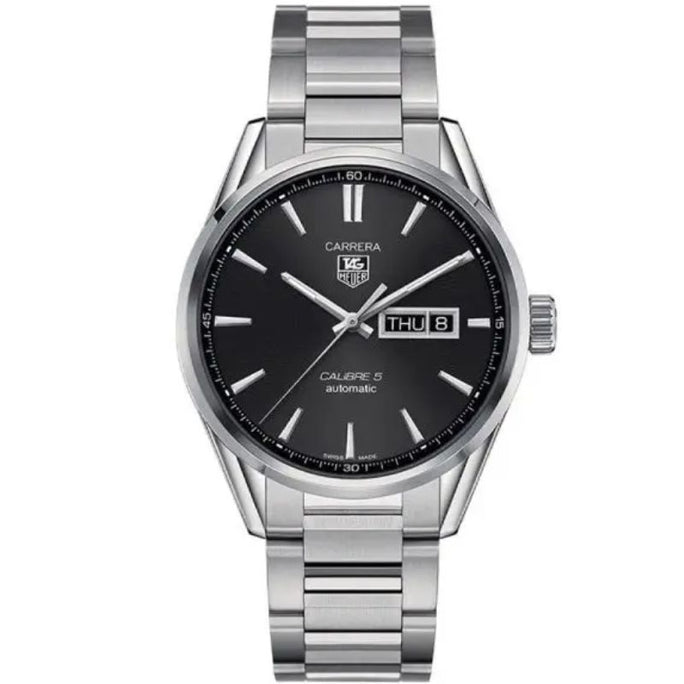 Tag Heuer WAR201A.BA0723 Carrera Men’s Automatic Swiss Made Silver Stainless Steel Black Dial 41mm Watch