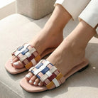 Milli Legacy 452.1 Multi Colored Woven Flat Slide Sandals For Women
