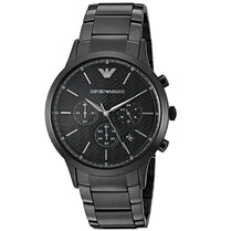 Emporio Armani AR2485 Renato Black Stainless Steel Black Dial Chronograph Quartz Watch