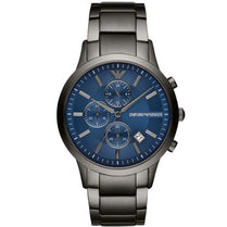 Emporio Armani AR11215 Renato Grey Stainless Steel Blue Dial Chronograph Quartz Watch