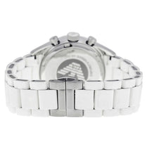 Emporio Armani AR5867 Women’s Chronograph Quartz White Silicone & Stainless Steel Chain White Dial 39mm Watch