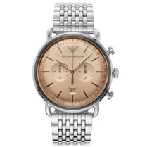 Emporio Armani AR11239 Men’s Quartz Analog Display Stainless Steel Strap 43mm Watch