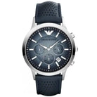 Emporio Armani AR2473 Men’s Quartz Leather Strap Blue Dial 43mm Watch