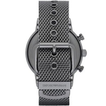 Emporio Armani AR1979 Men's Blue Dial Black Mesh Bracelet Chronograph Watch