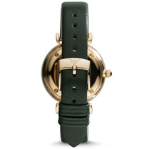 Emporio Armani AR1726 Women's Retro Green Leather Champagne Dial Quartz Watch