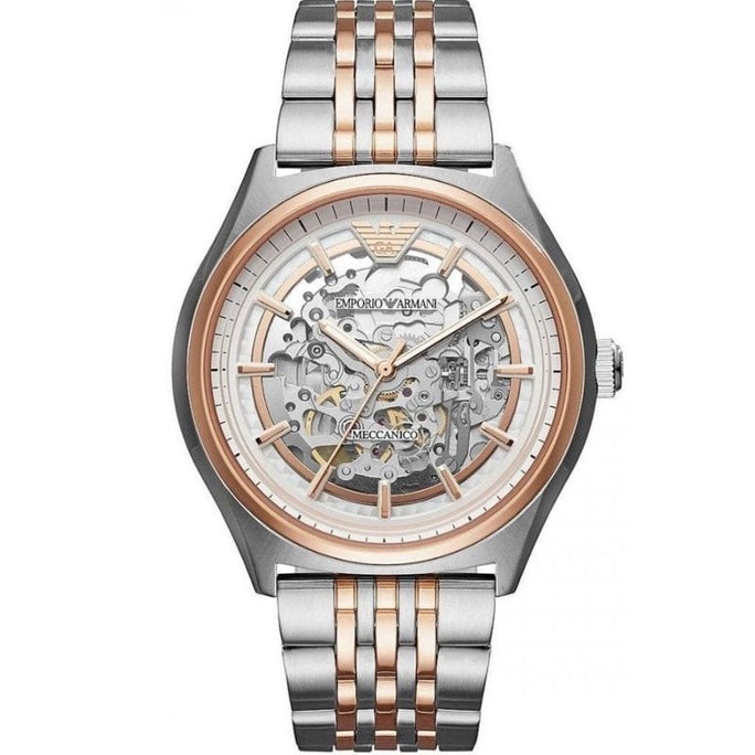 Emporio Armani AR60002 Men’s Automatic Two-Two Stainless Steel White Dial 43mm Watch