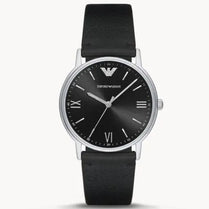 Emporio Armani AR11013 Men’s Quartz Leather Strap Black Dial 41mm Watch