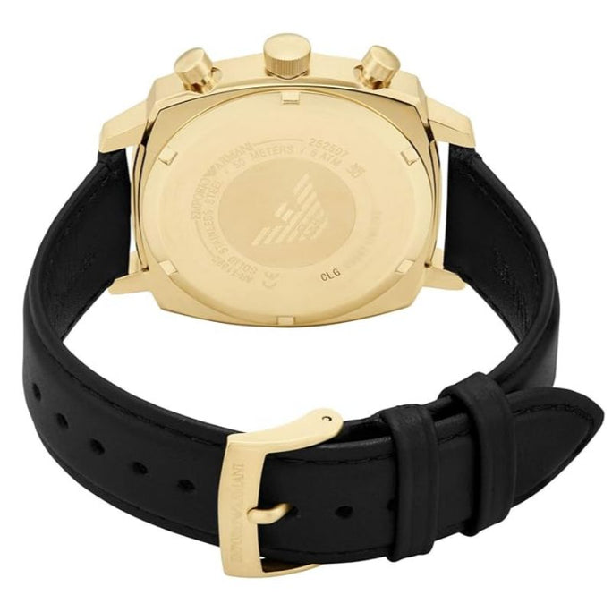 Emporio Armani AR11690 Men’s Quartz Black Leather Strap Black Dial 40mm Watch