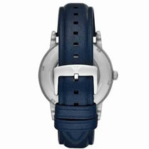Emporio Armani AR60030 Men’s Automatic Leather Strap Blue Dial 43mm Watch