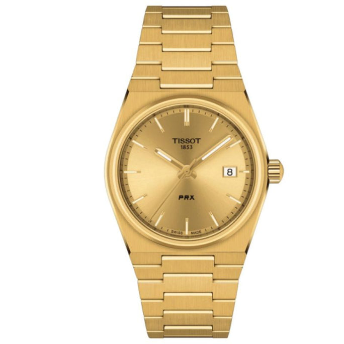 Tissot T137.210.33.021.00 PRX Unisex Quartz Swiss Made Gold Stainless Steel Gold Dial 35mm Watch