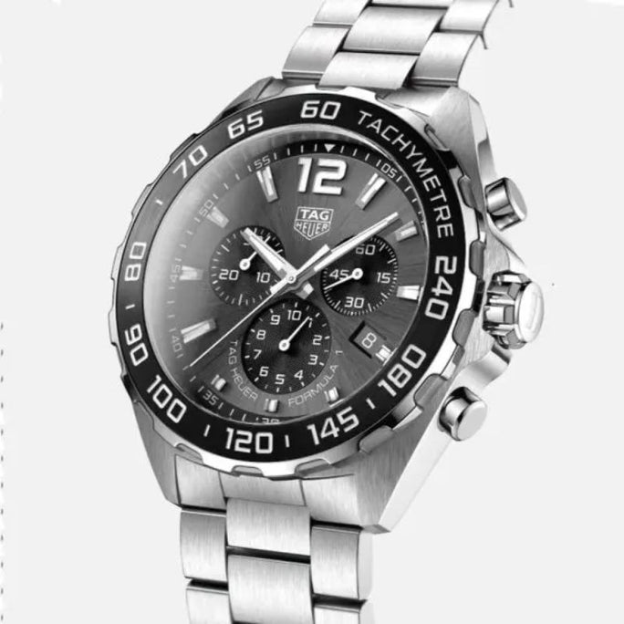 Tag Heuer CAZ1011.BA0842 Men’s Quartz Swiss Made Silver Stainless Steel Grey Dial 43mm Watch
