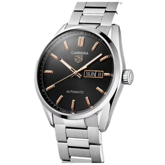 Tag Heuer WAR201C.BA0723 Carrera Men’s Automatic Swiss Made Silver Stainless Steel Black Dial 41mm Watch