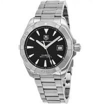 Tag Heuer WAY2110.BA0928 Aquaracer Men’s Automatic Swiss Made Silver Stainless Steel Black Dial 41mm Watch