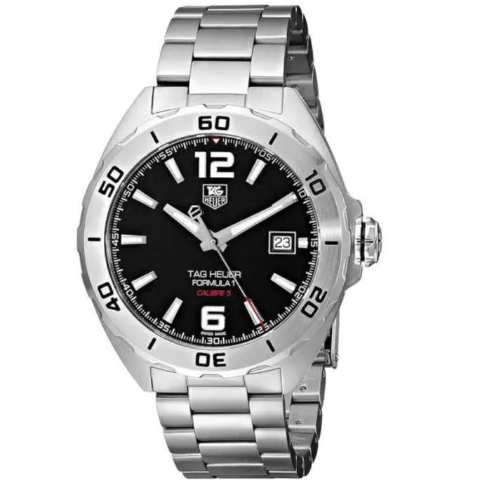 Tag Heuer WAZ2113.BA0875 Formula 1 Men’s Automatic Swiss Made Silver Stainless Steel Black Dial 41mm Watch