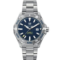 Tag Heuer WAY2012.BA0927 Aquaracer Men’s Automatic Swiss Made Silver Stainless Steel Blue Dial 43mm Watch