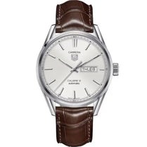 Tag Heuer WAR201B.FC6291 Carrera Men’s Automatic Swiss Made Brown Leather Strap Silver Dial 41mm Watch