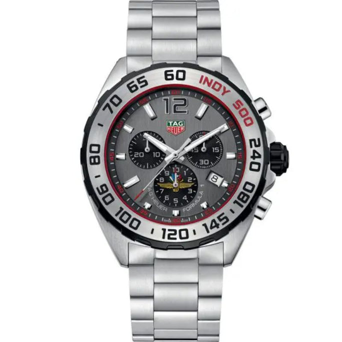 Tag Heuer CAZ1016.EB0058 Formula 1 Men’s Quartz Swiss Made Silver Stainless Steel Grey Dial 43mm Watch