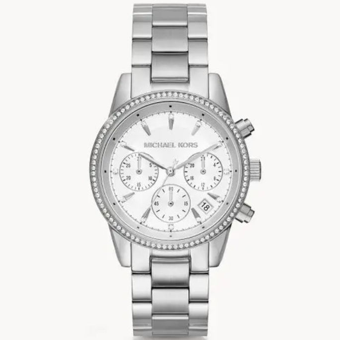 Michael Kors MK6428 Women’s Quartz Stainless Steel White Dial 37mm Watch