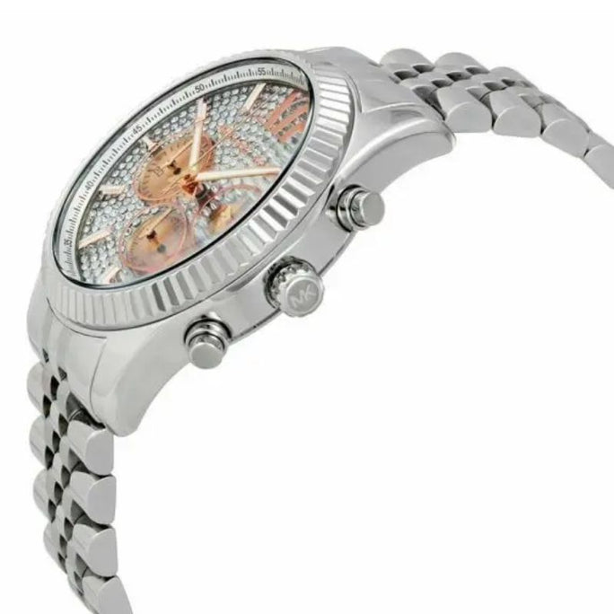 Michael Kors MK8515 Men’s Quartz Stainless Steel Crystal Pave Dial 44mm Watch