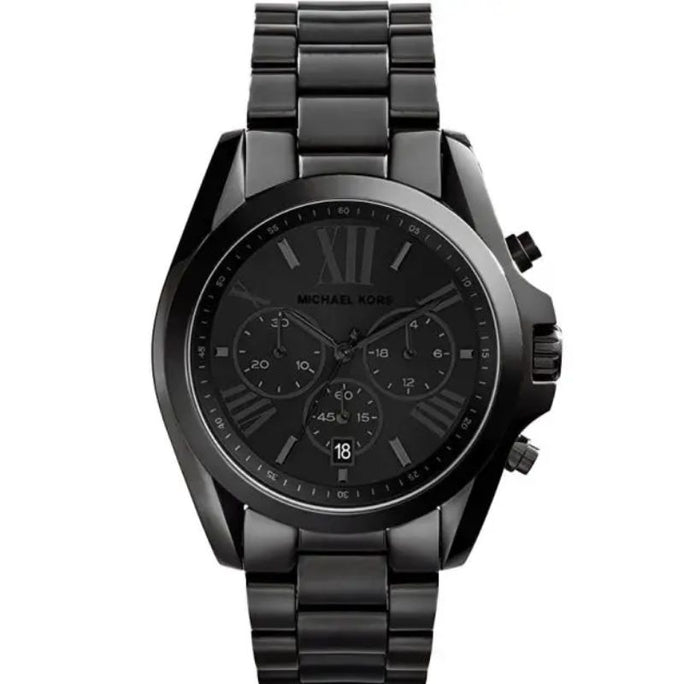 Michael Kors MK5550 Unisex Chronograph Quartz Stainless Steel Black Dial 42mm Watch